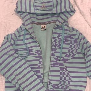 TNA blue/purple striped zip-up